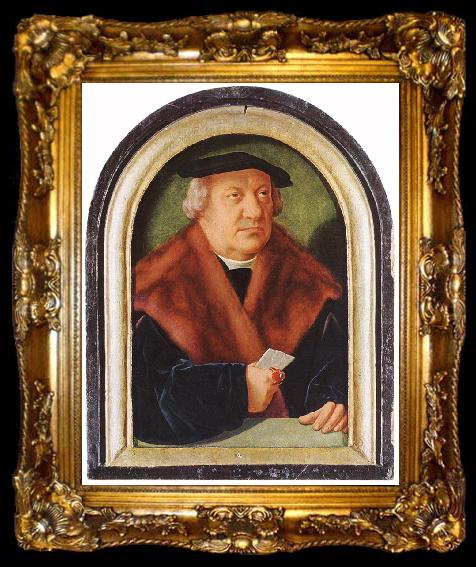 framed  BRUYN, Barthel Portrait of Scholar Petrus von Clapis, ta009-2